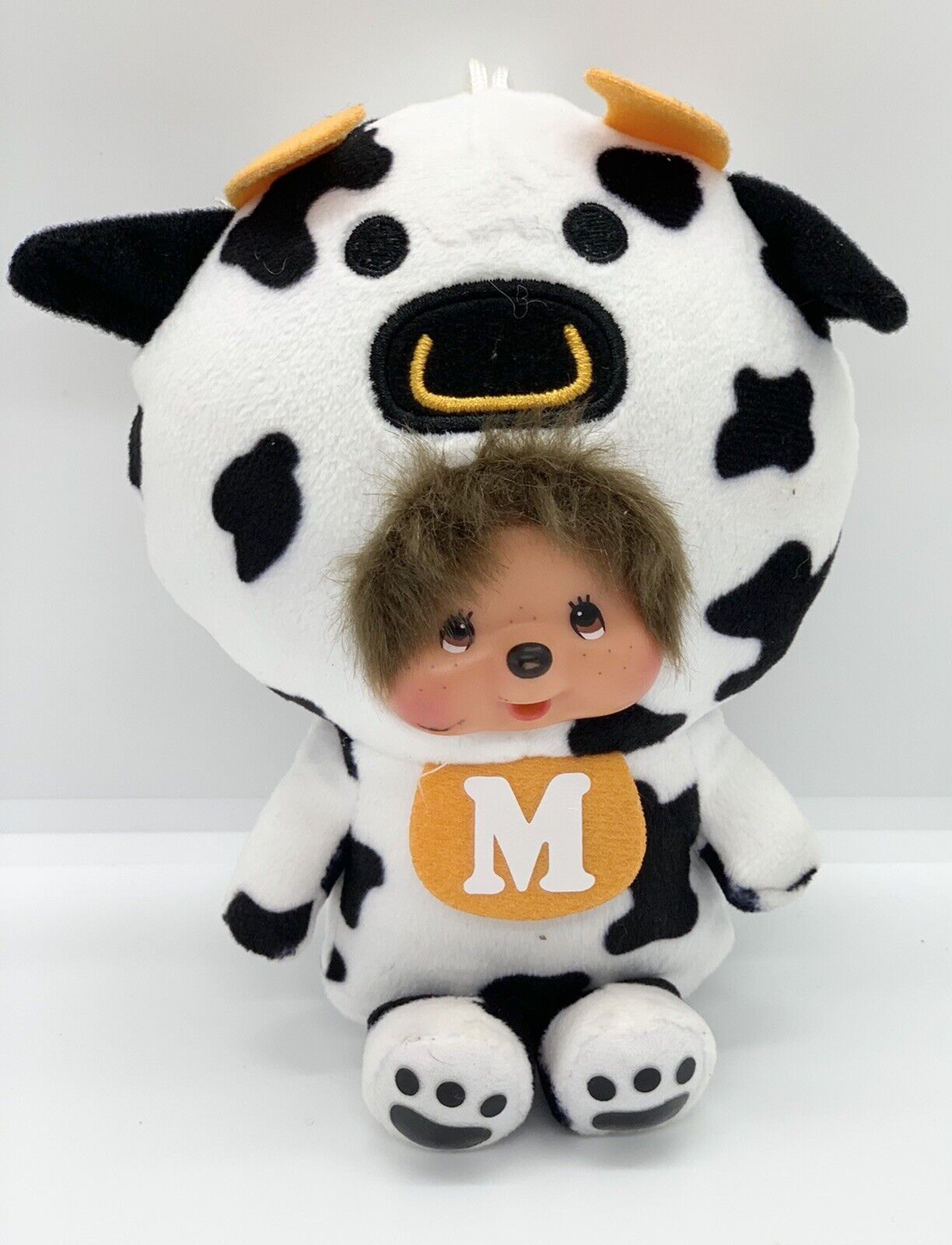 McDonald\'s 2017 Monchhichi Cow Black & White Happy Meal Stuffed Animal Plush 6\