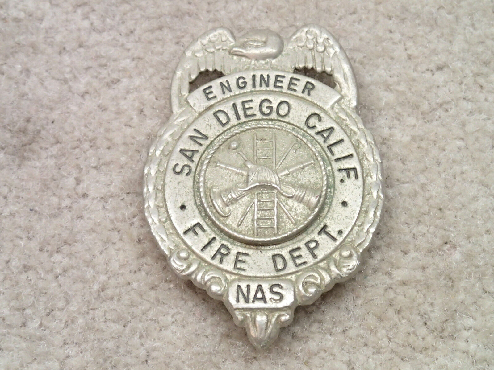 Vintage Obsolete San Diego Fire Department Engineeer NAS Naval Air Station