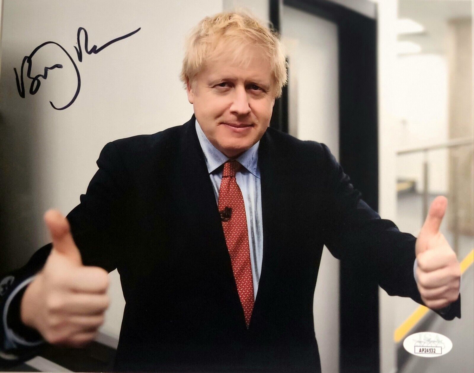 Boris Johnson Autograph 8x10 Prime Minister Signed Photo JSA COA