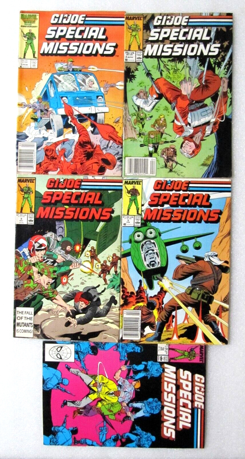 LOT OF 5 G. I. JOE COMICS SPECIAL MISSIONS #3 #4 #8 #9 #10 1986 MARVEL COMICS
