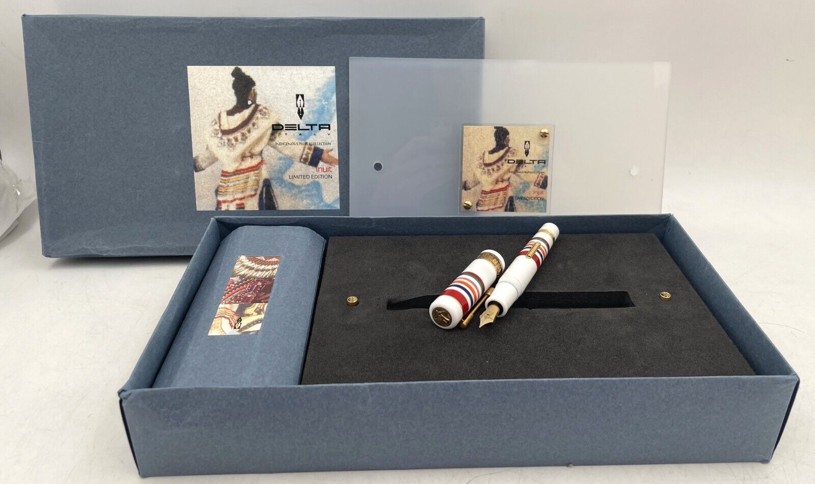 Delta Rare Inuit Limited Edition Fountain Pen w/ Box & Papers Indigenous People