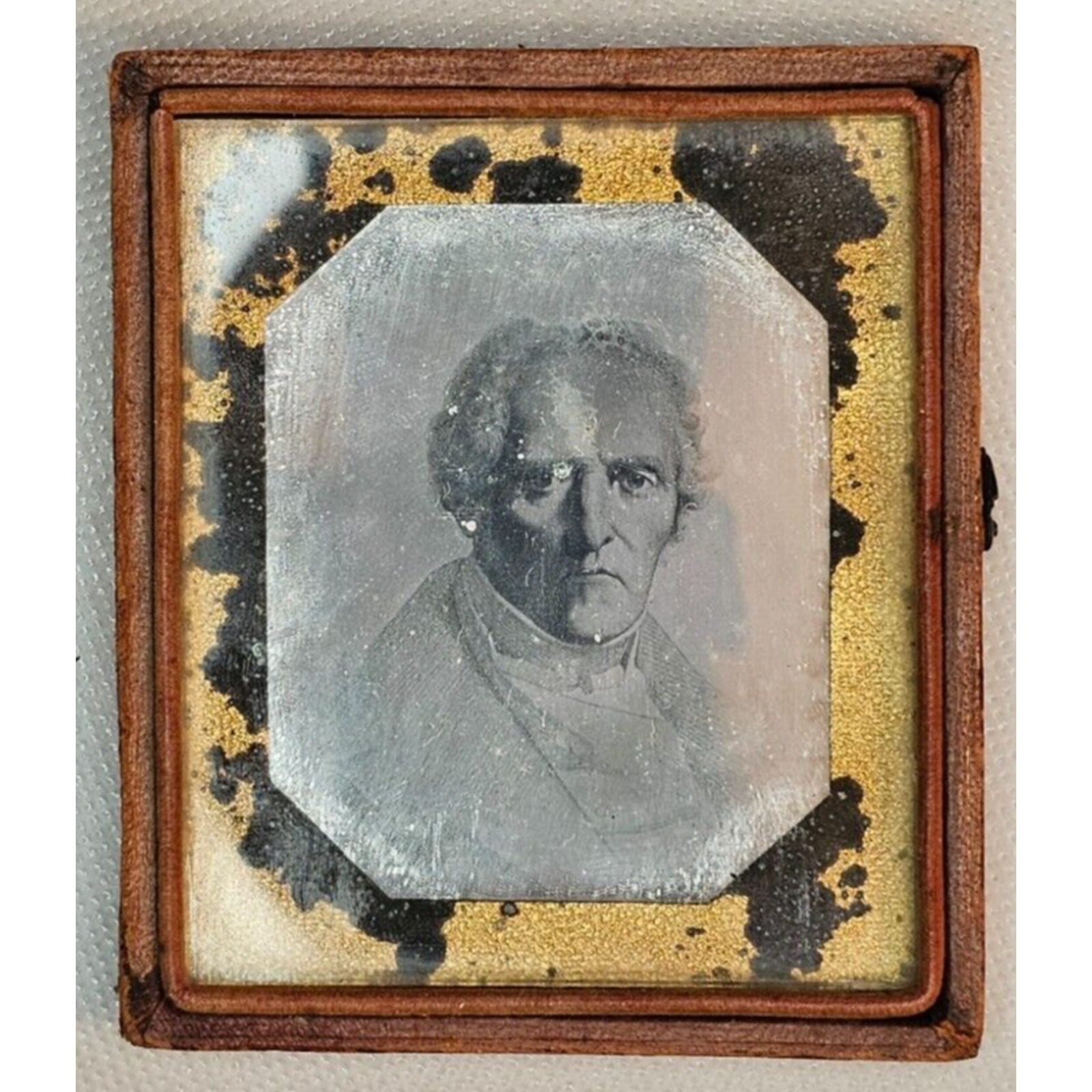 1/6th Plate Daguerreotype Of Painting Of French Philosopher Charles Fourier