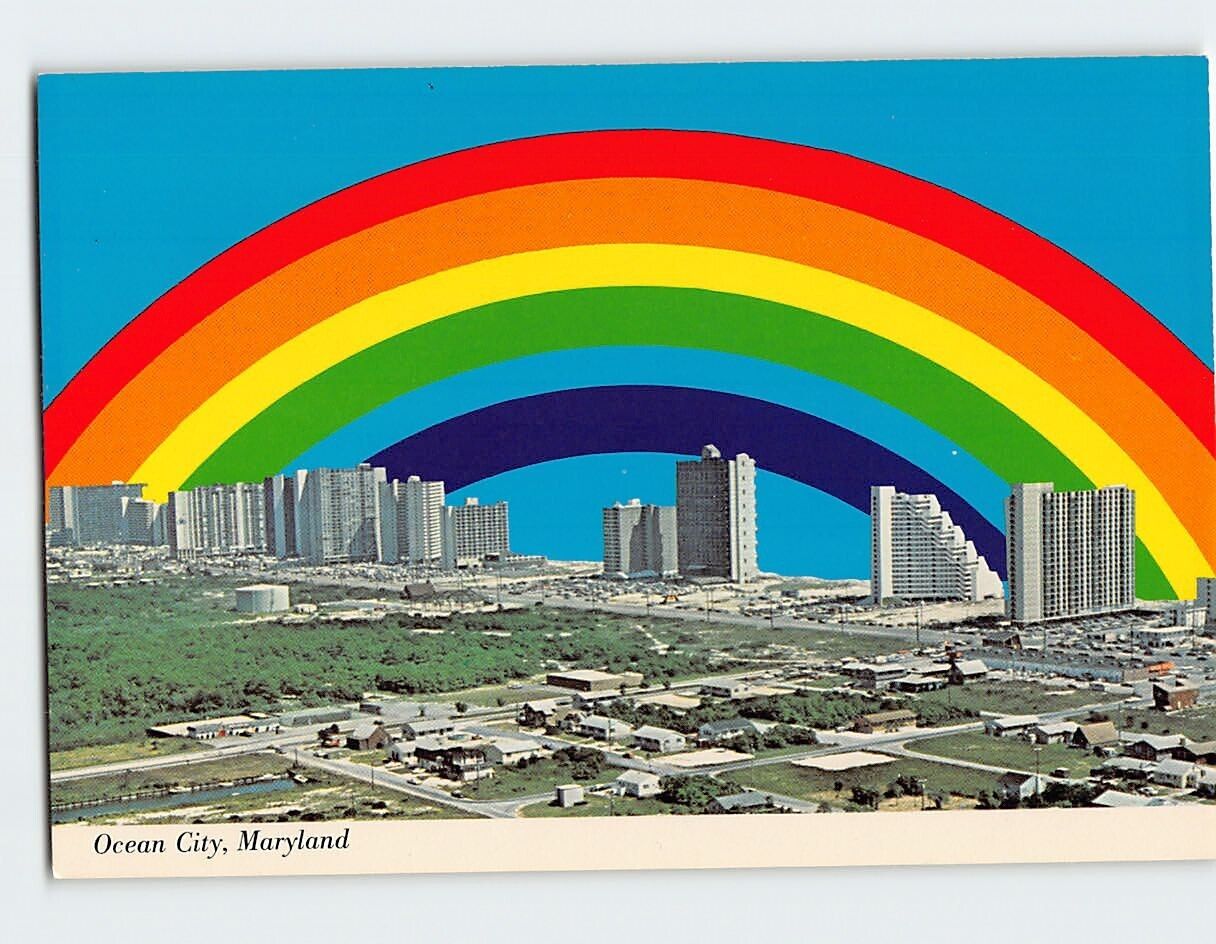 Postcard The City under the Rainbow Ocean City Maryland USA