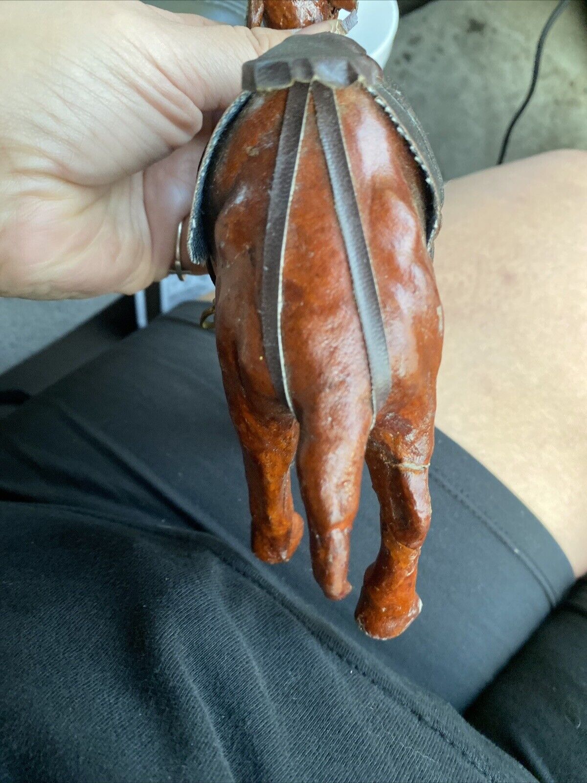 Antique Camel Olive Wood Figurine Saddle Hand Carved Statue Gift 4\