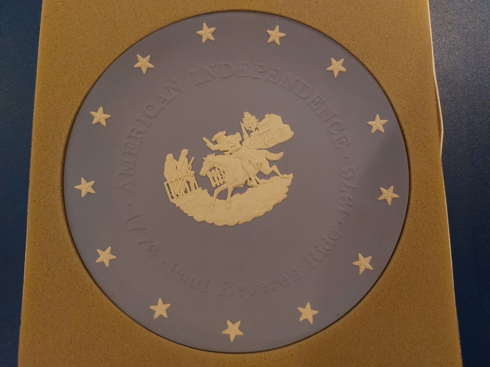 Paul Revere's Ride Bicentennial - Blue Jasperware Plate 8