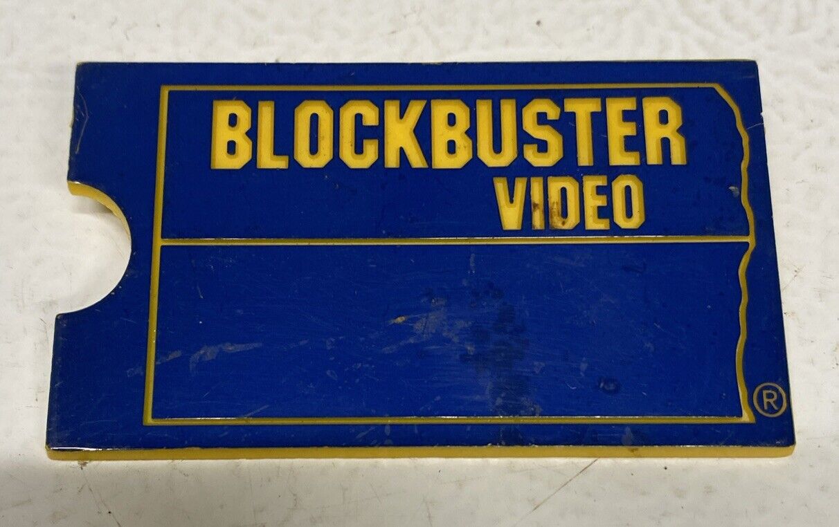 VINTAGE Blockbuster Video Blue Original Video Store Employee Name Tag