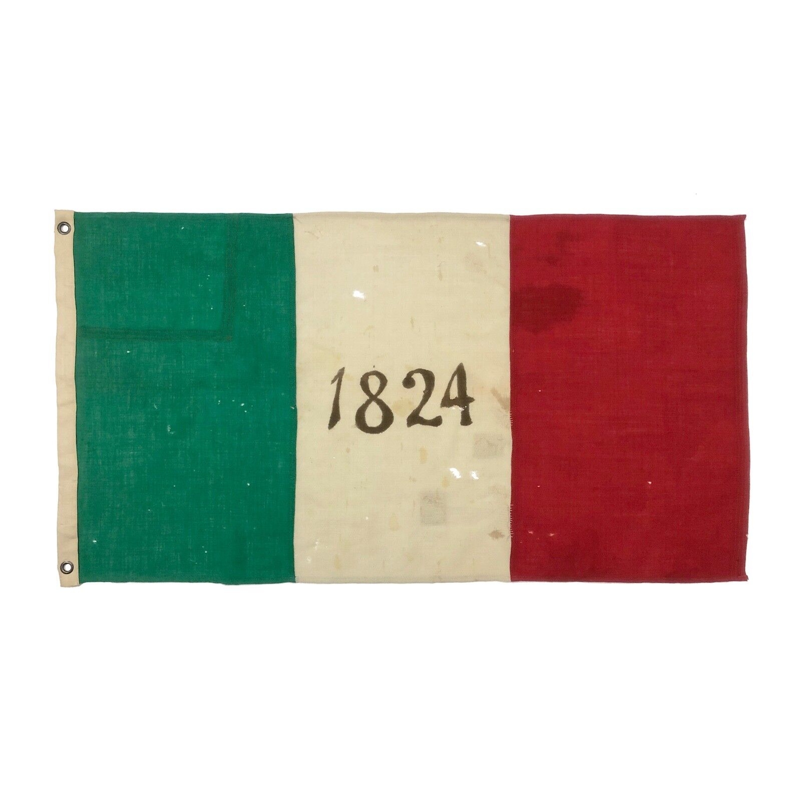 1824 Wool Replica Flag Texas Alamo American Sewn Cloth Distressed Vintage Style