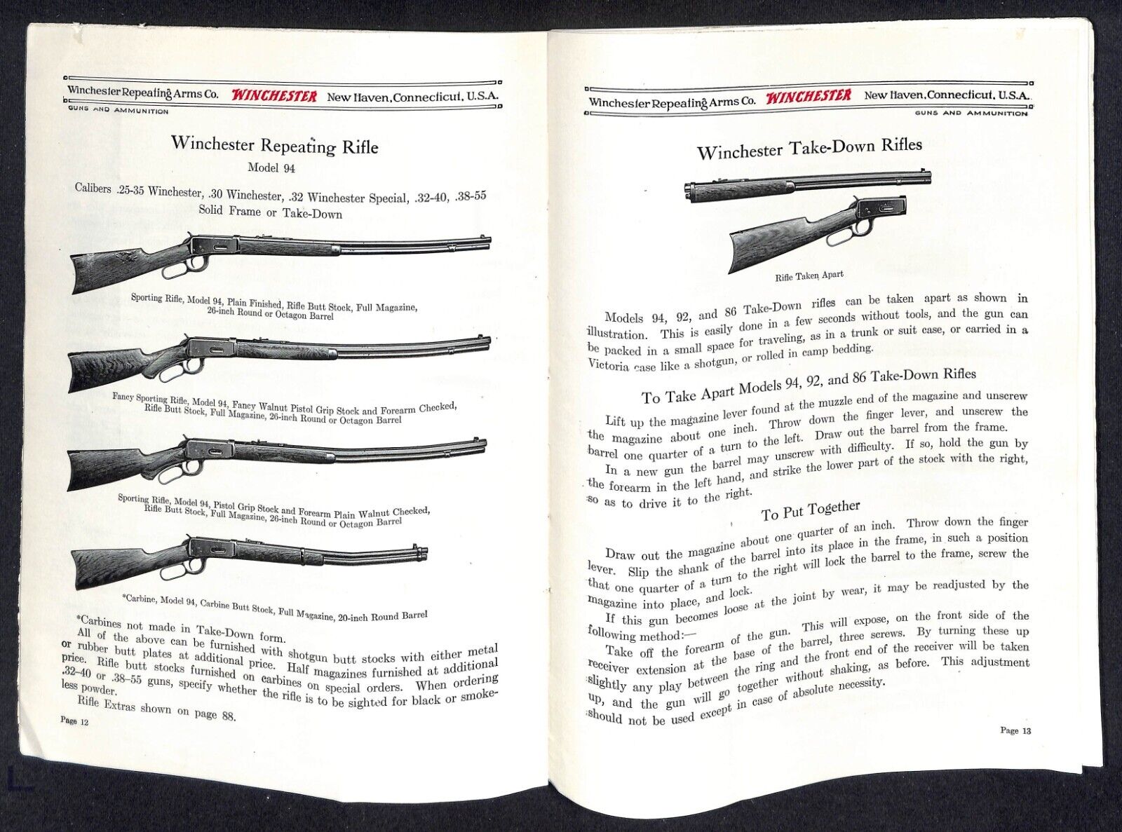 Winchester World Standard Guns SC Catalog No. 82 208pp w/ Prices 1920 Scarce