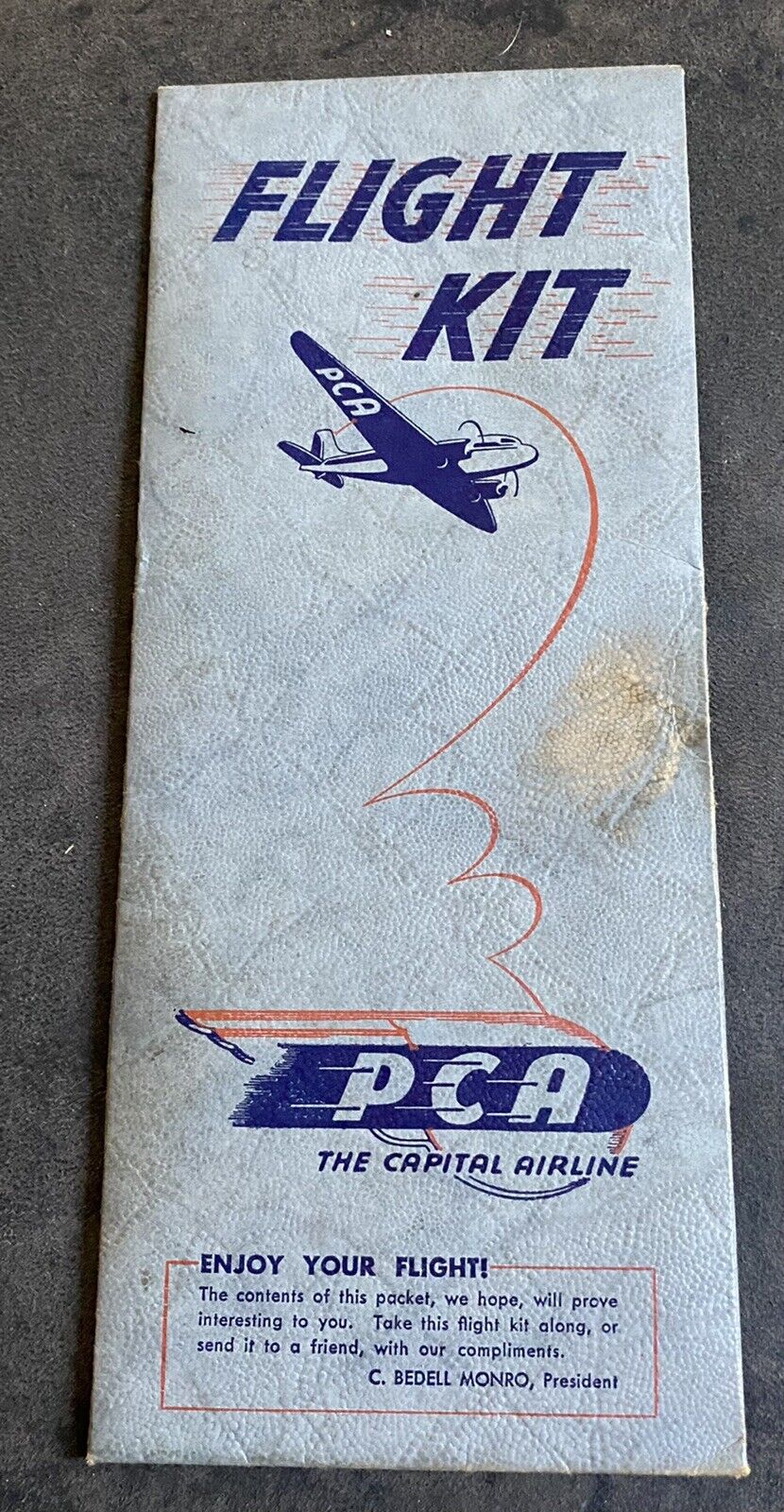 Antique 1946 PCA the capital airline flight kit