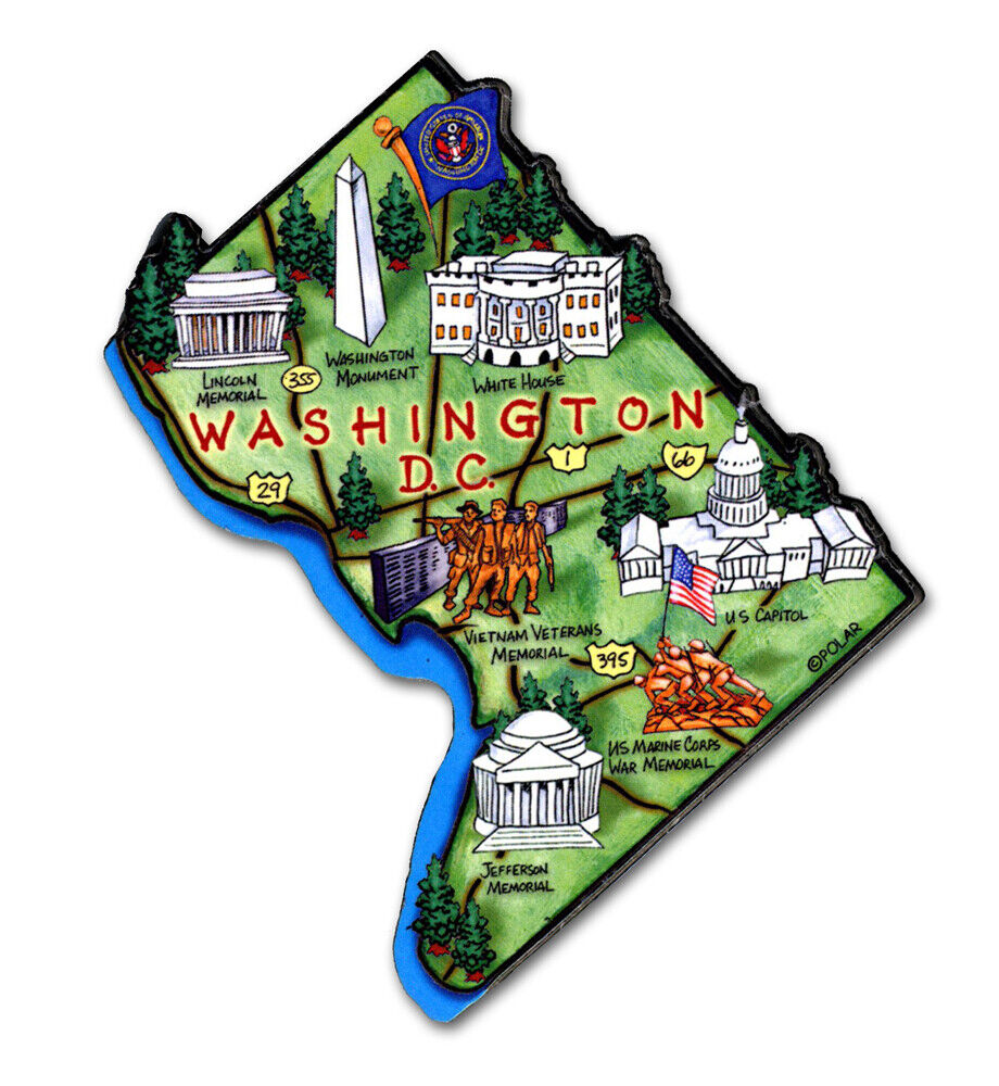 Washington, D.C. Artwood State Magnet Souvenir by Classic Magnets