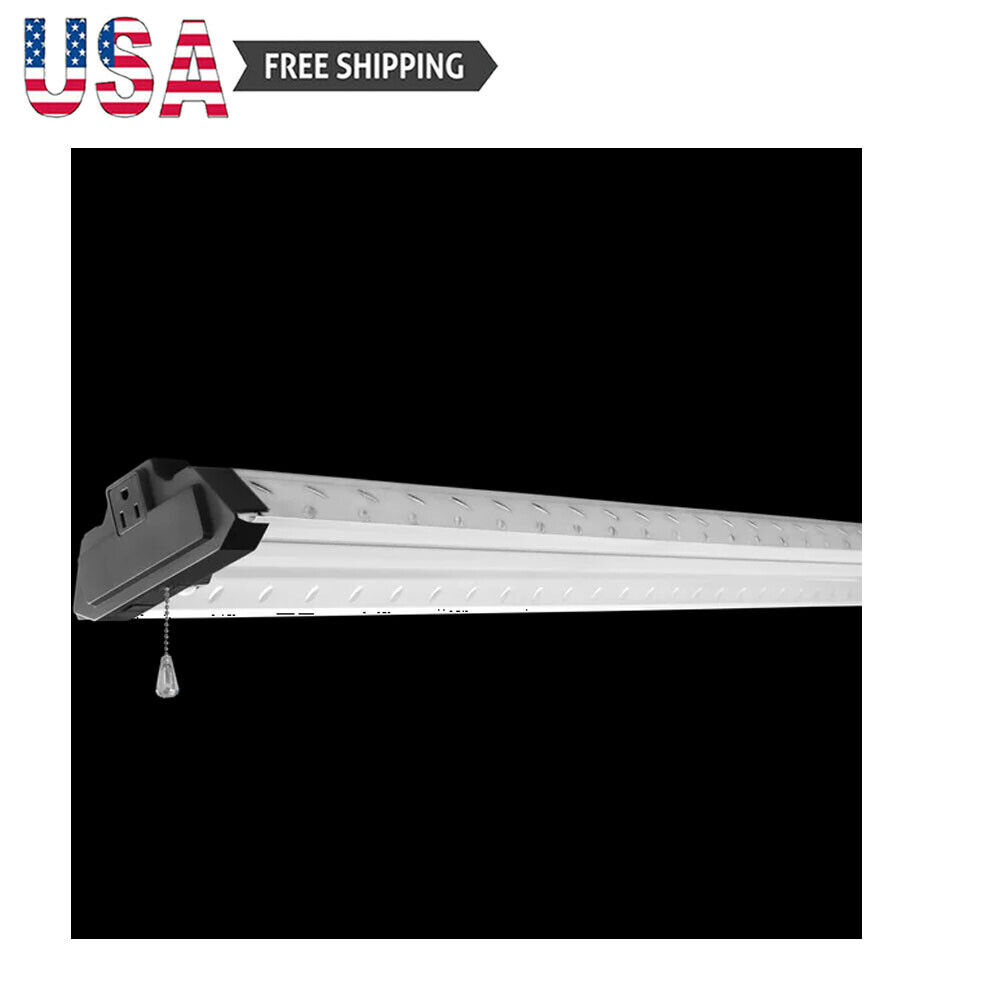 4 Ft LED Shop Light 10000 Lumen Workshop W/Motion Steel Tread Plate Dimmable Hot