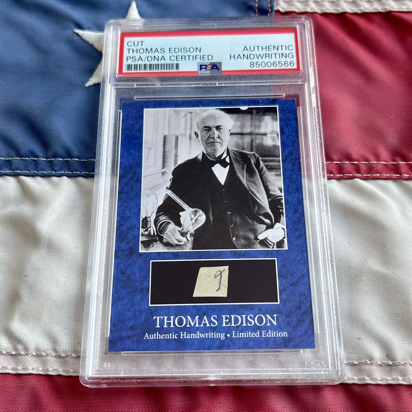 Thomas Edison Cut Handwritten Word Removed From an Autograph Letter Signed PSA