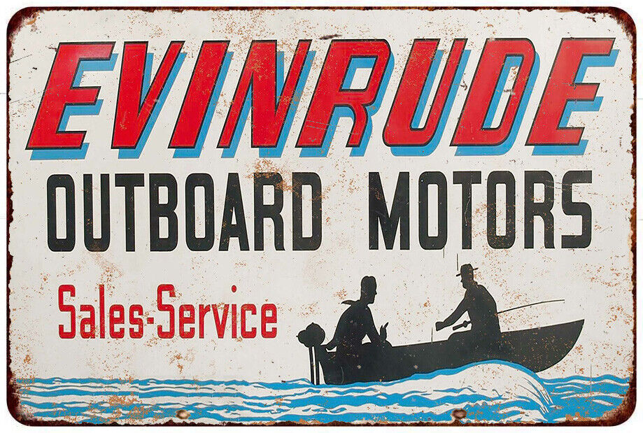 1964 Evinrude Outboard Motors Vintage Look Reproduction metal sign