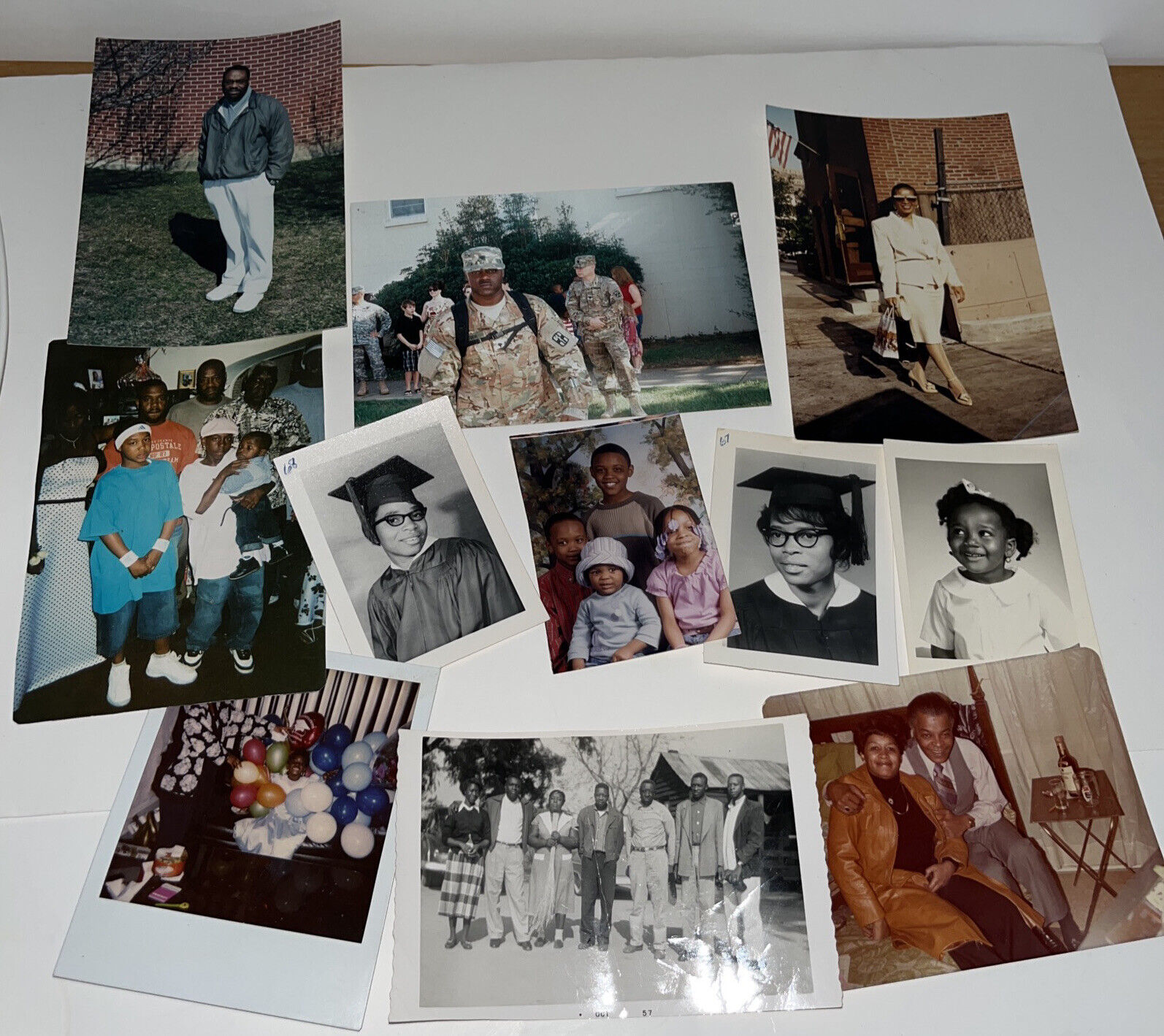 Eleven Photographs African  American Adults and Children 1957- 1970’s Kodak