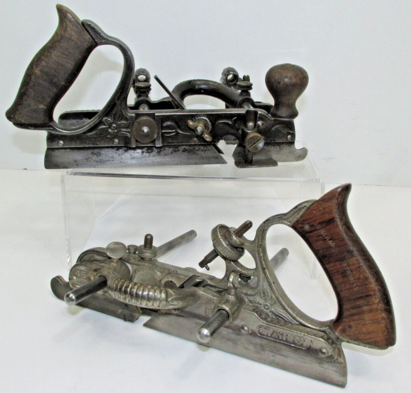 Antique Stanley No. 45 Combination Planes - Set of 2 with some blades