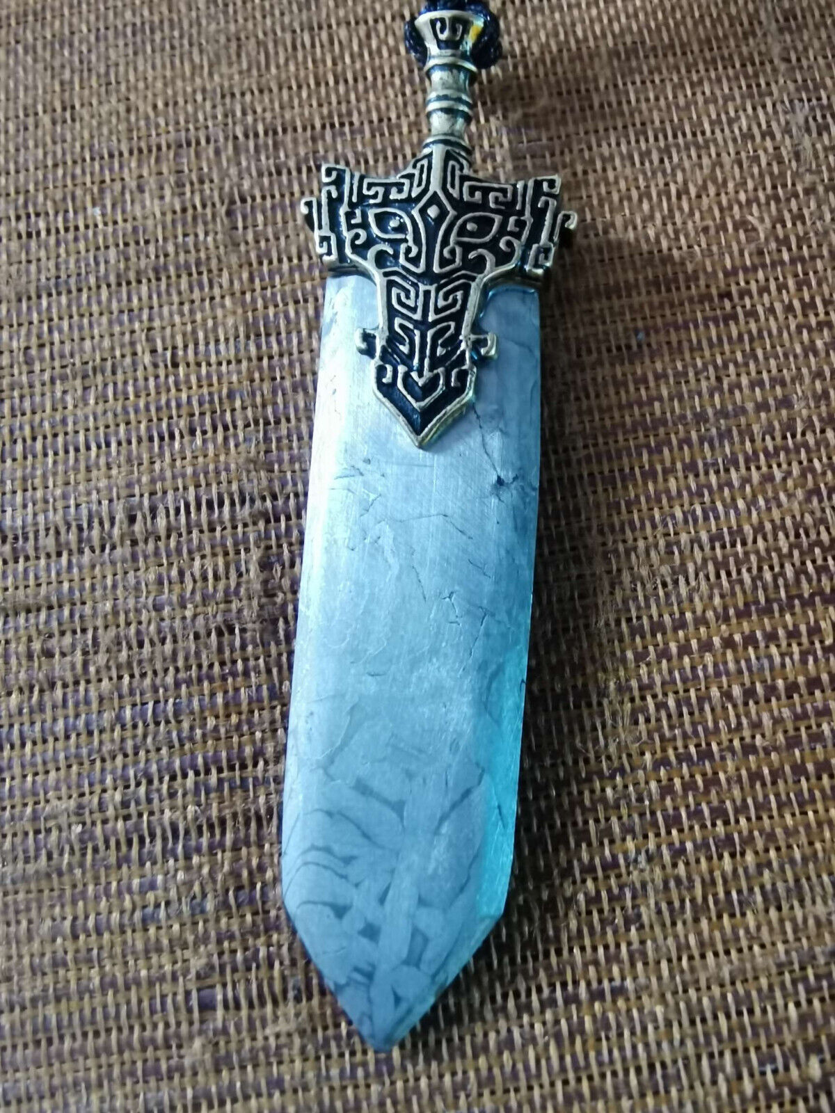 Aletai iron meteorite Sword shape necklace