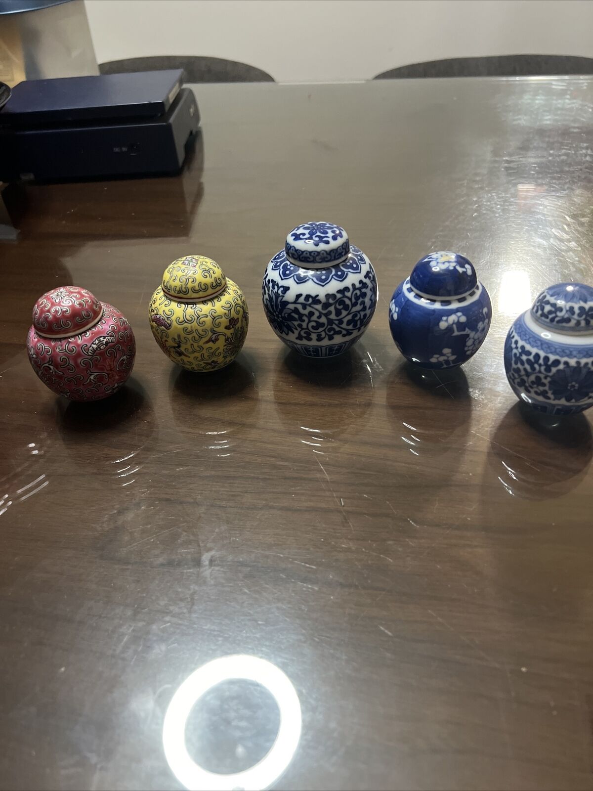 Mini Ginger Jars Set Of 5 Chinese Porcelain