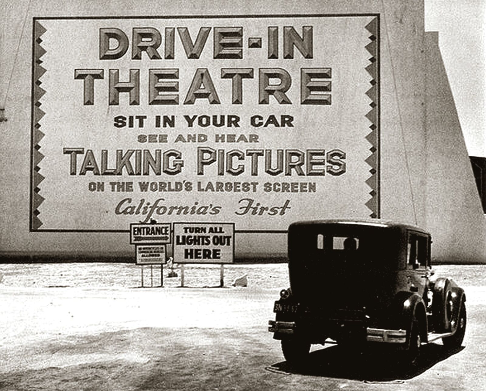 1935 LOS ANGELES DRIVE IN First in California PHOTO  (191-Z)