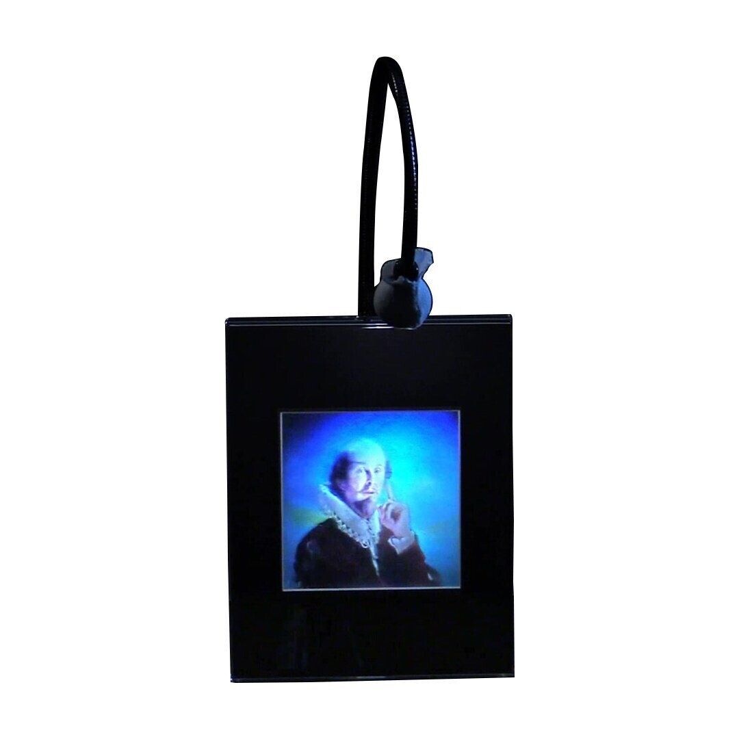 Shakespeare Matted Hologram Picture, 3D Embossed Type - Lighted Desk Stand
