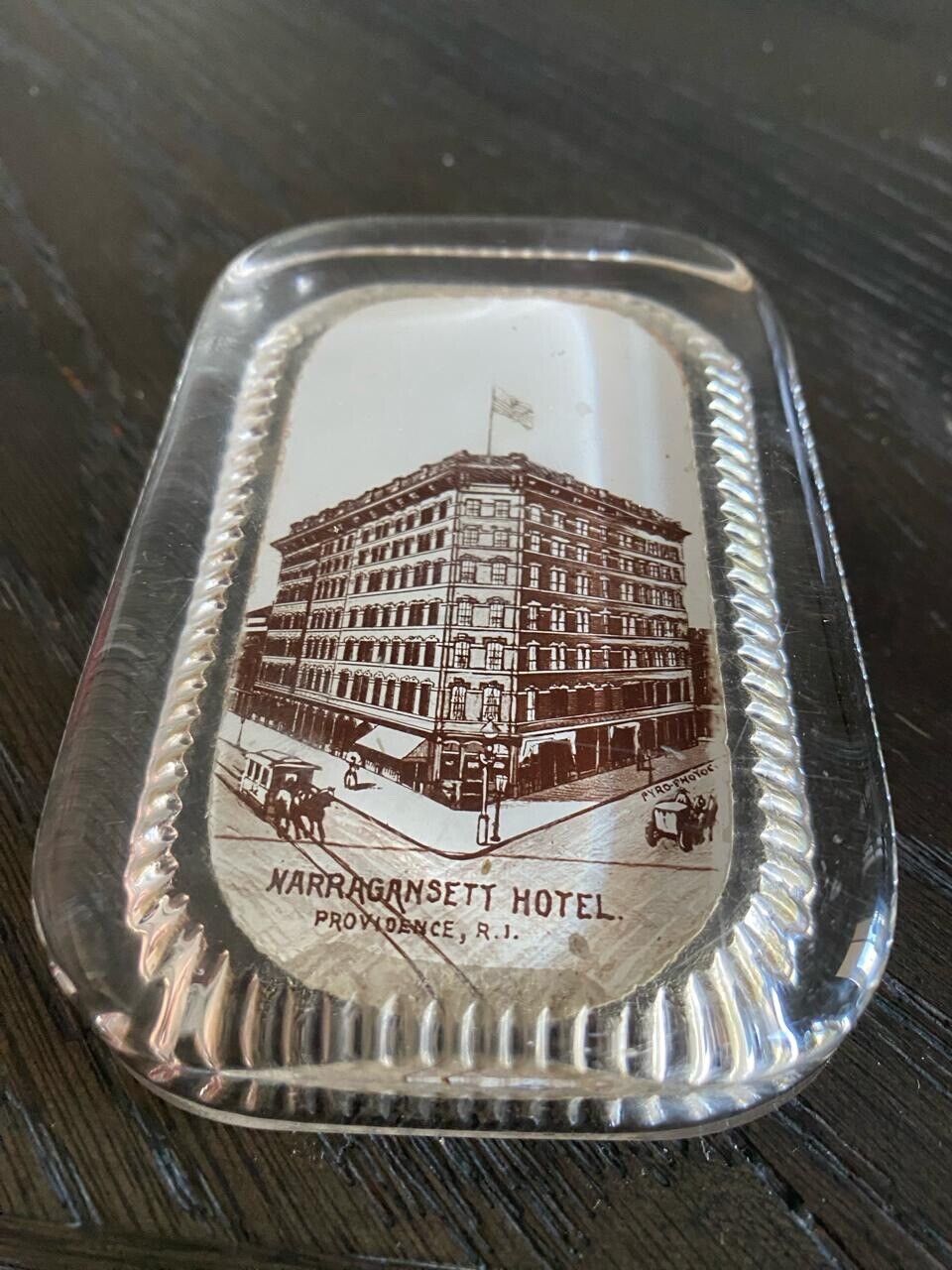 Vintage (Antique?) Narragansett Hotel Paperweight Memorabilia