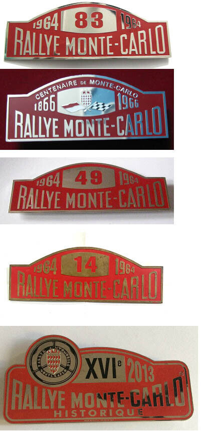 Rallye Monte Carlo Badges set of 5pcs car grill badge MG Jaguar Trumph Audi VW