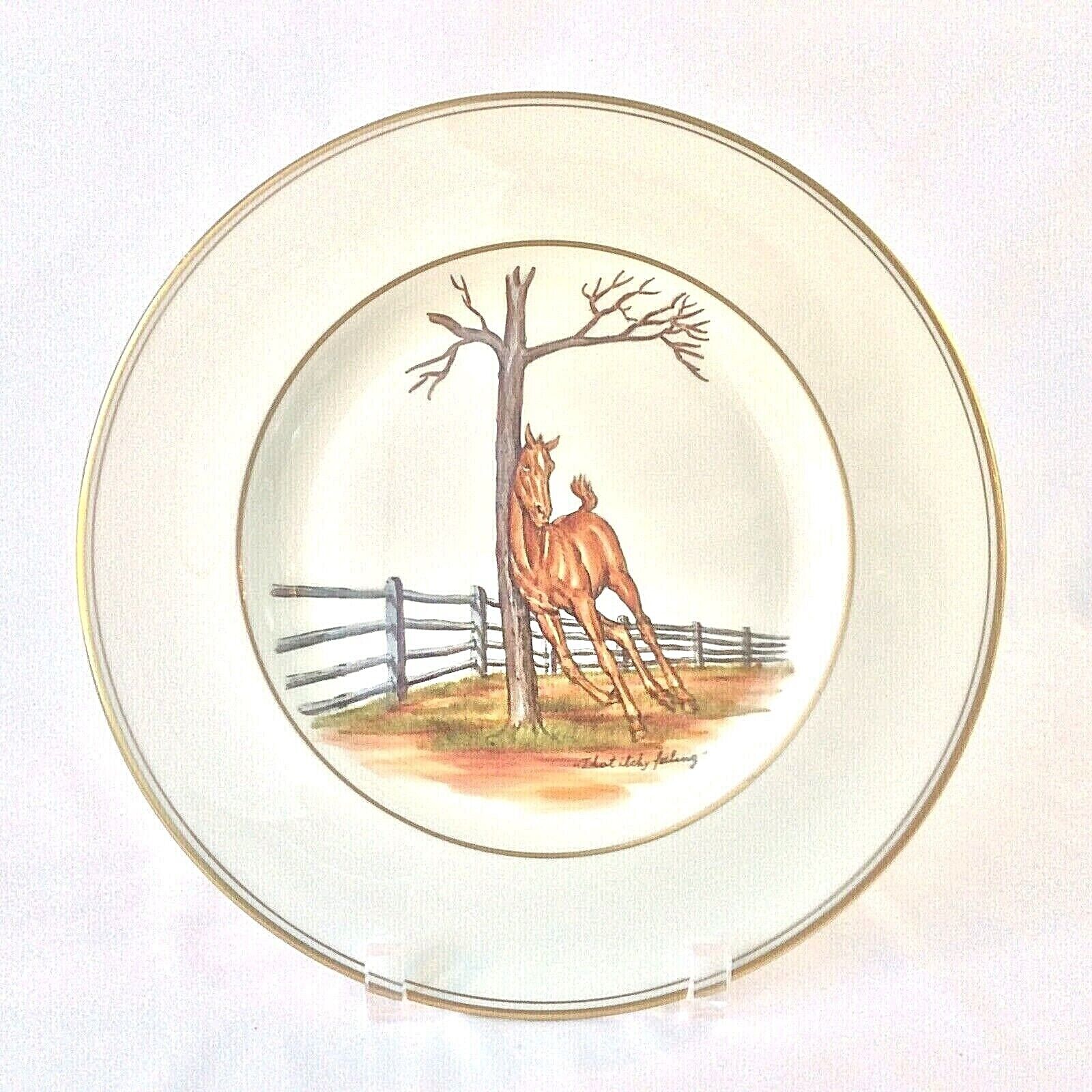 ABERCROMBIE FITCH FOAL HORSE PORC DINNER PL CHARGER 10.75