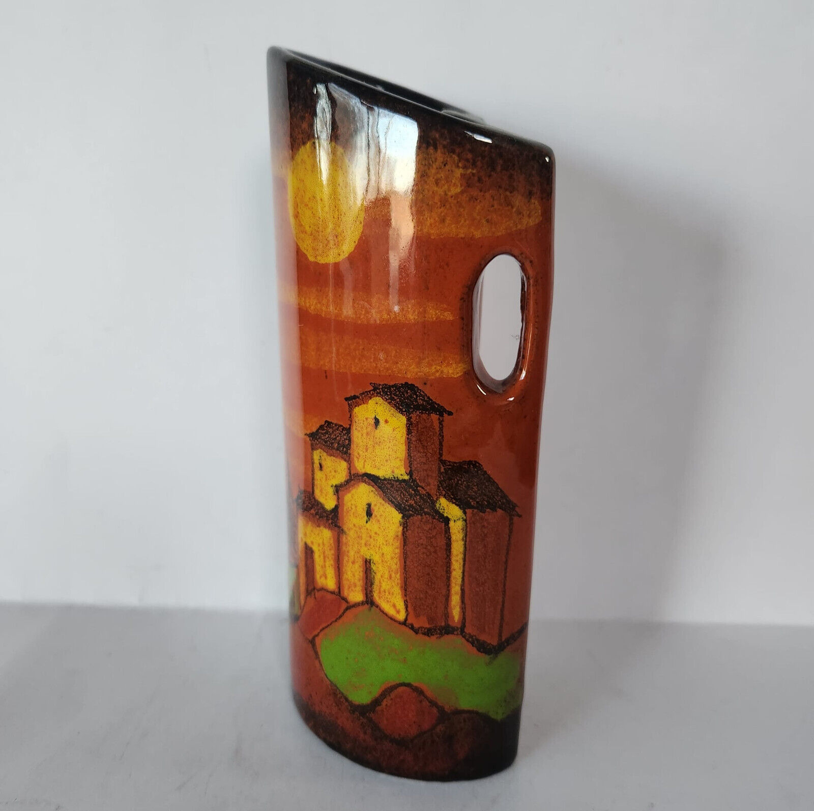 Verzolini, Questa Maiolica, Art Pottery vase, Signed
