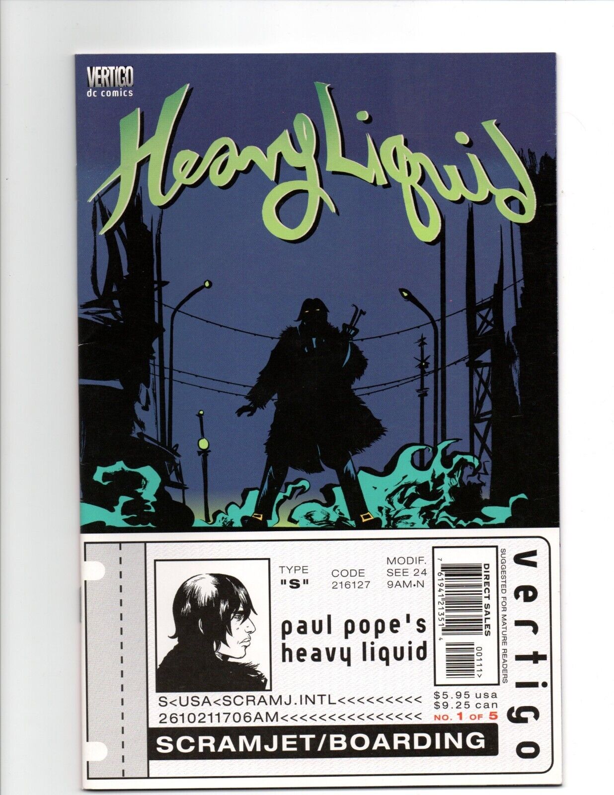 Heavy Liquid # 1 - 2 Vertigo / DC Paul Pope 1999 NM-