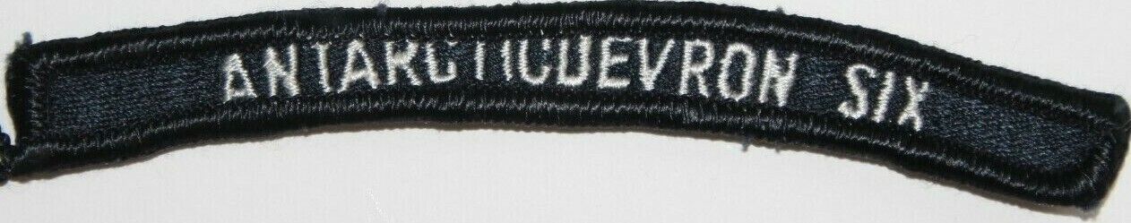 U.S.S. ANTARCTICDEVRON SIX Navy Tab Badge Patch