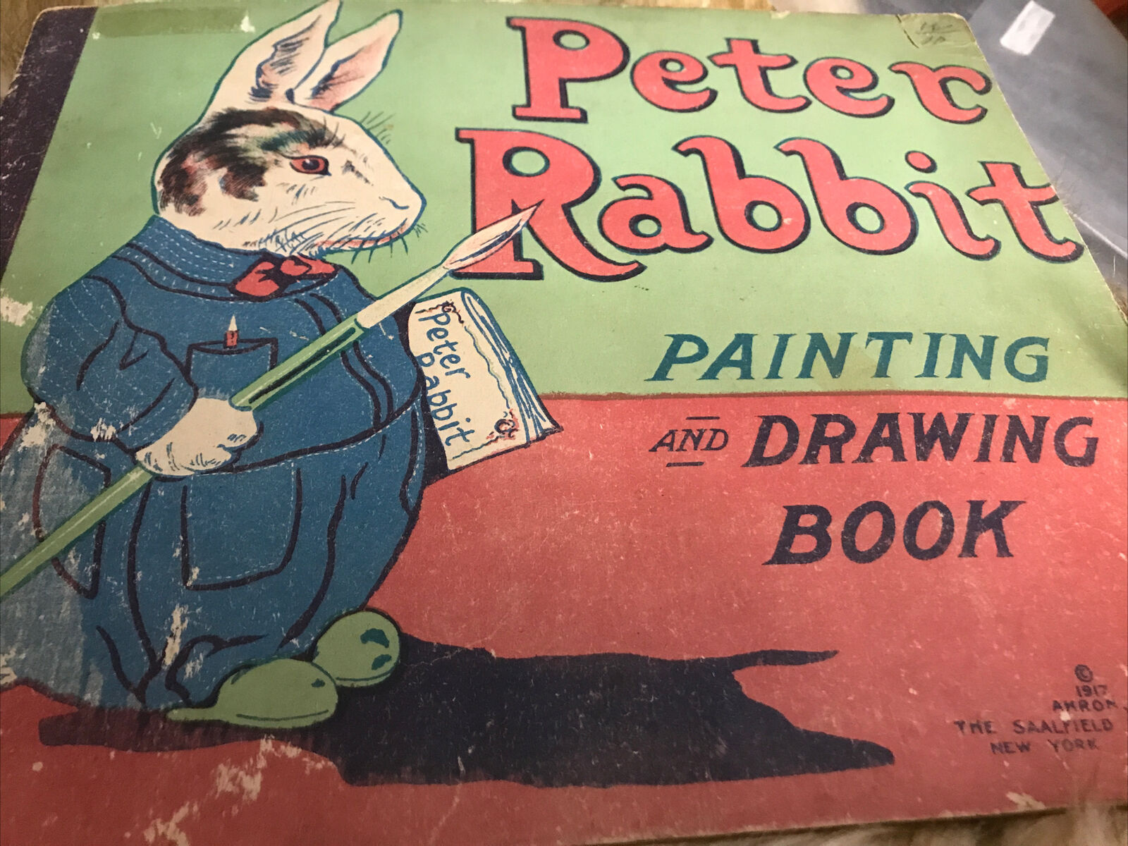Antique children's Peter Rabbit Painting & Drawing Book 1917 Saalfield graphics