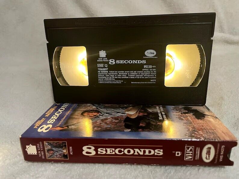 8 Seconds Luke Perry VHS Led Lamp Decor Bull Rider Rodeo Collectible Lane Frost