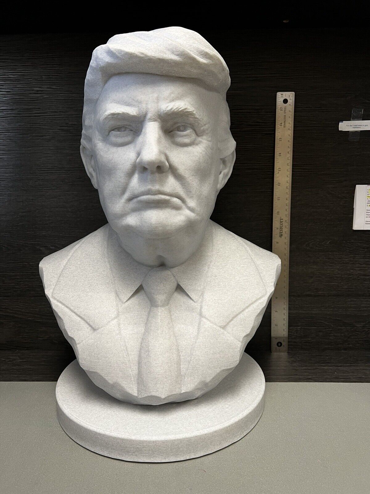 478MM TALL LIFE SIZEPresident Donald Trump Bust Marble 1ftx1ftx1.7ft HUUUUUUUGE