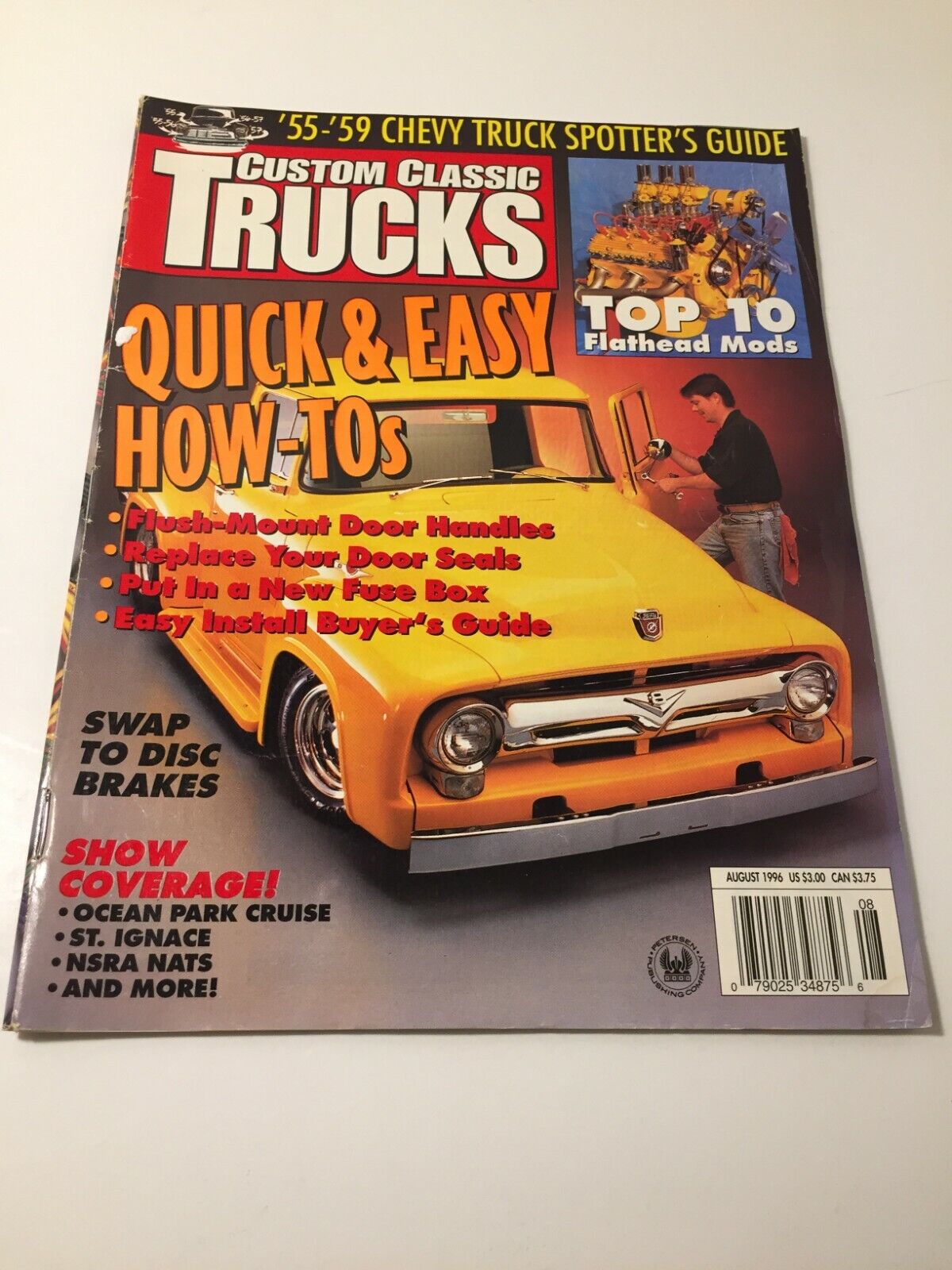 Custom Classic Trucks August 1996 Magazine \'55-\'59 Chevy Truck Spotter\'s Guide