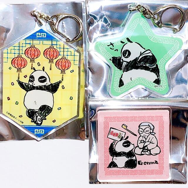 Ranma 1 2 Genma Panda Acrylic Badge Goods 3 Piece Set