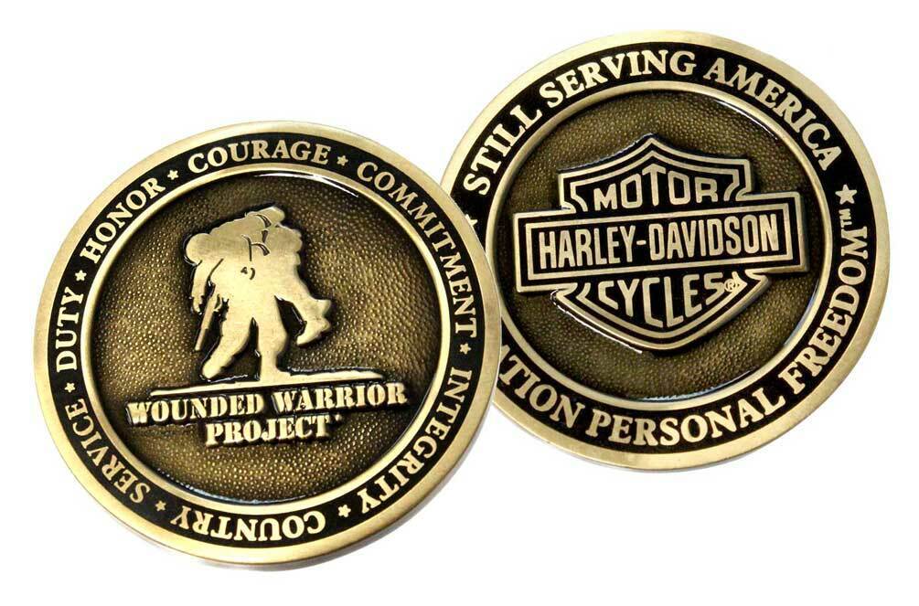Harley-Davidson Bar & Shield Wounded Warrior Project Challenge Coin 8003425