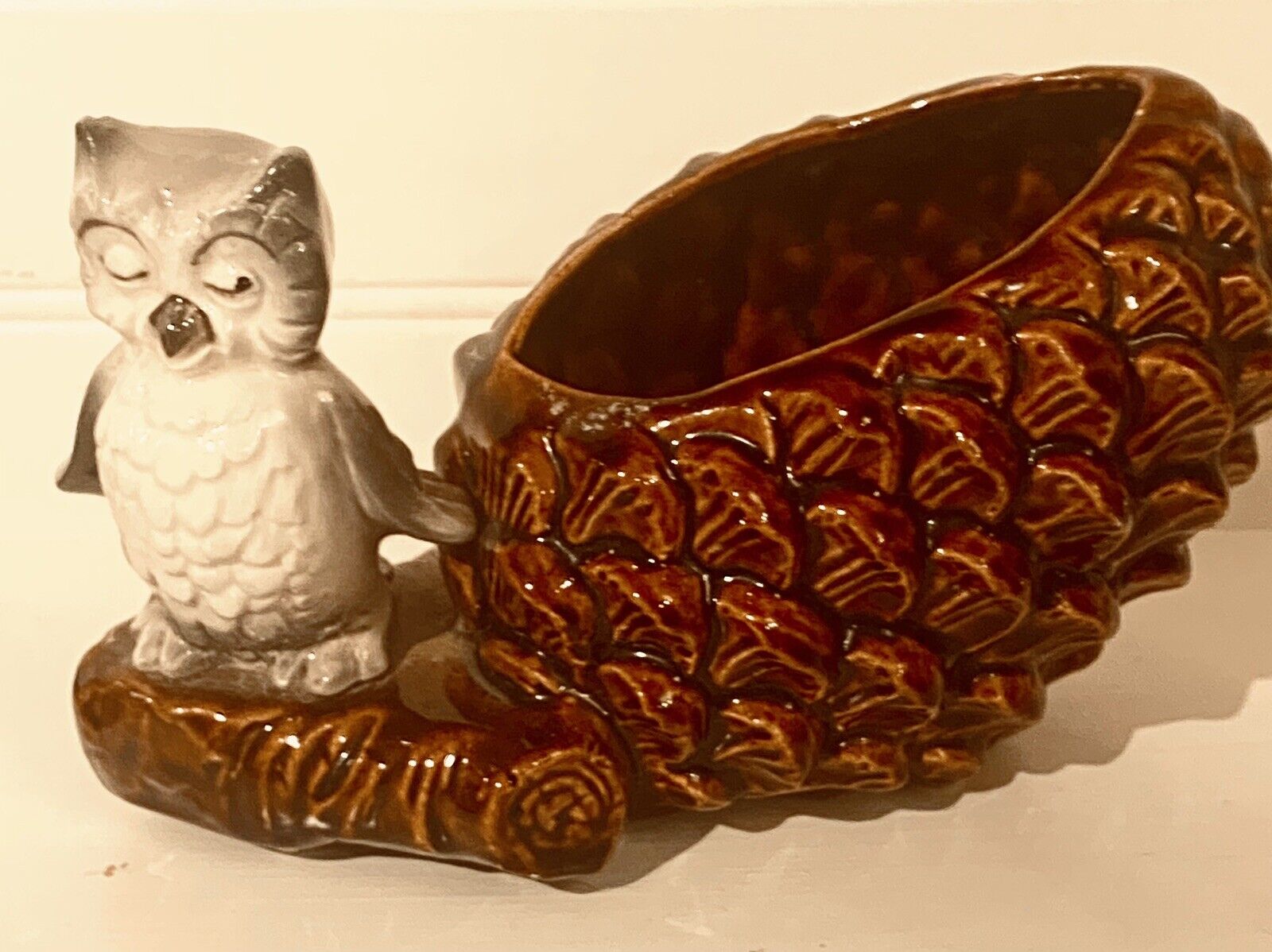 Lane & Co California Pottery Vintage Owl Planter, Van Nuys Origin. Cute, Rare