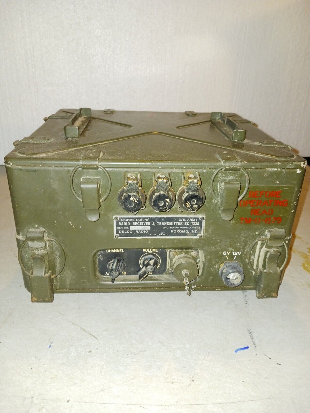 WWII ARMY BC-1335 JEEP RADIO #59