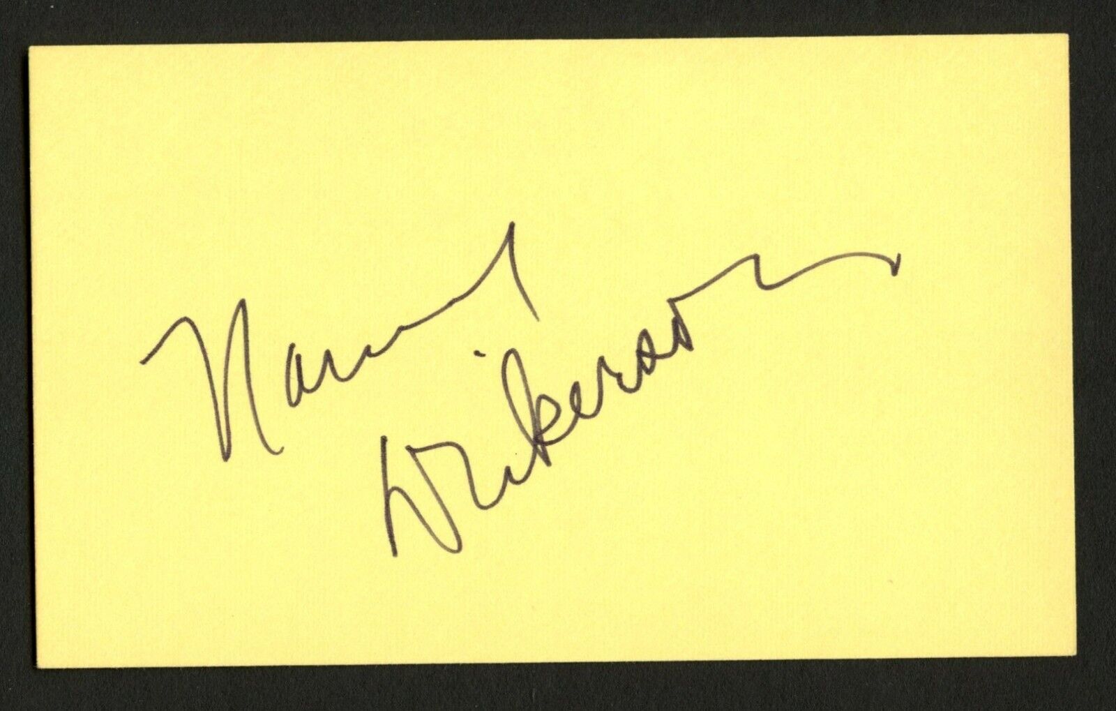 Nancy Dickerson d.1997 signed autograph auto 3x5 index card NBC News C129