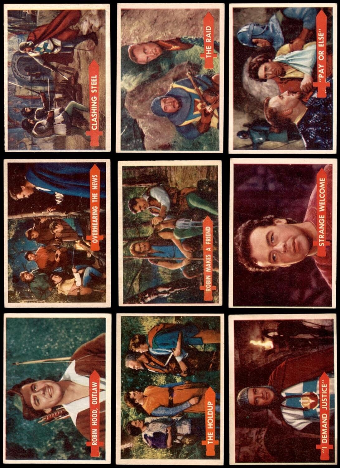 1957 Topps Adventures of ROBIN HOOD Complete 60 /60 Complete Color Card Set