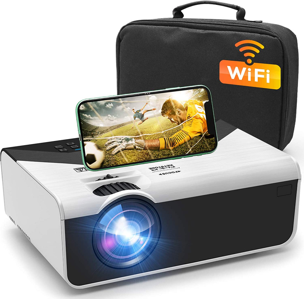 GRC Mini Projector, Portable WiFi Movie Projector with Synchronize Smart... 