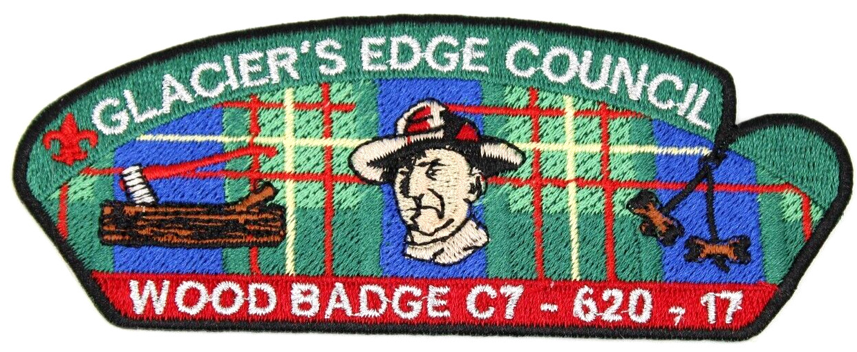 2017 Wood Badge CSP Glacier\'s Edge Council Patch Wisconsin Boy Scouts BSA WI