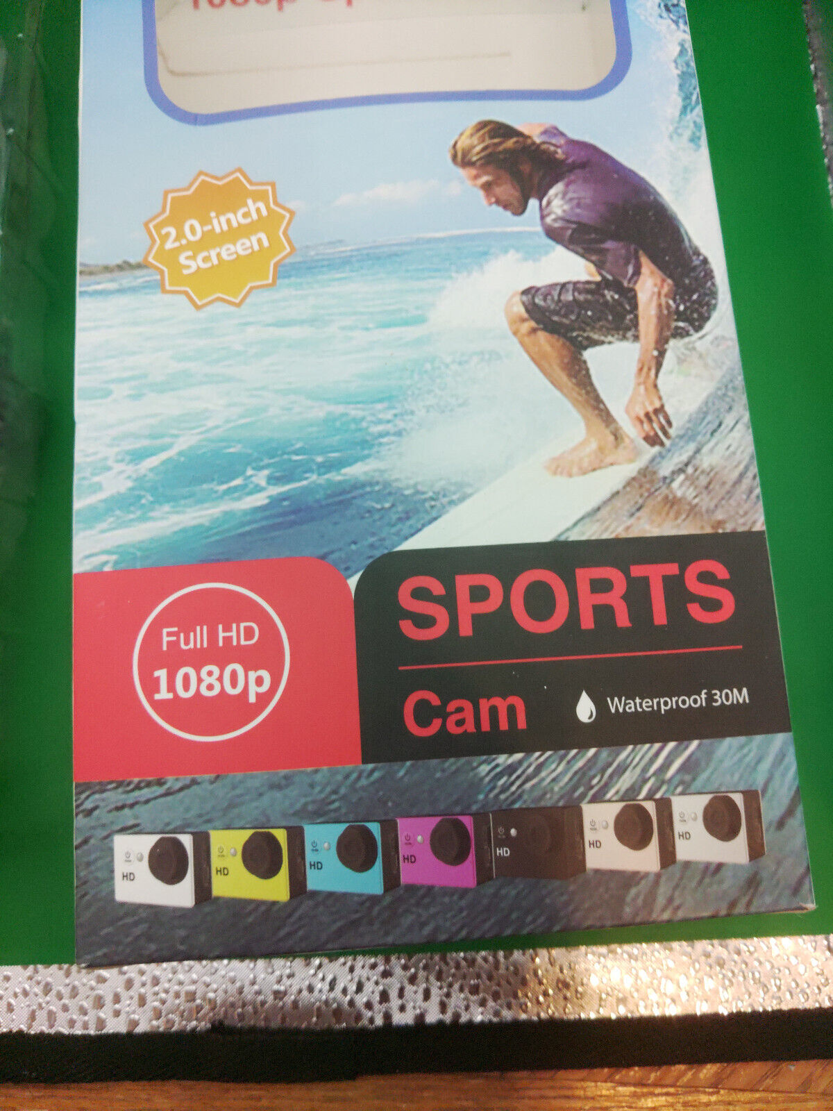 Sports Cam 1080P Full HD 2.0 Inch Screen Waterproof 30M Action Camera (Black)