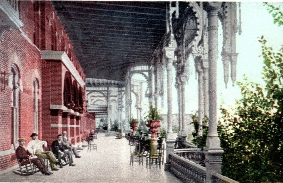 1904 Tampa Bay Hotel Porch Florida FL Substation 4 Posted Antique Postcard