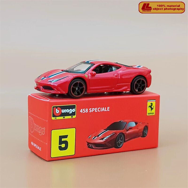Bburago 1:64 Ferrari #5 458 Speciale Red Alloy Diecast Car Model Toy Gift