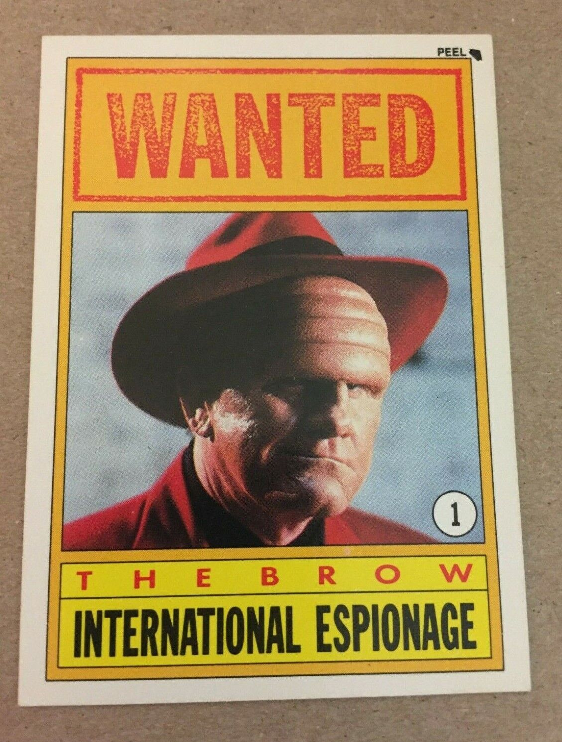1990 Topps Dick Tracy Sticker Unpeeled #1 International Espionage The Brow 