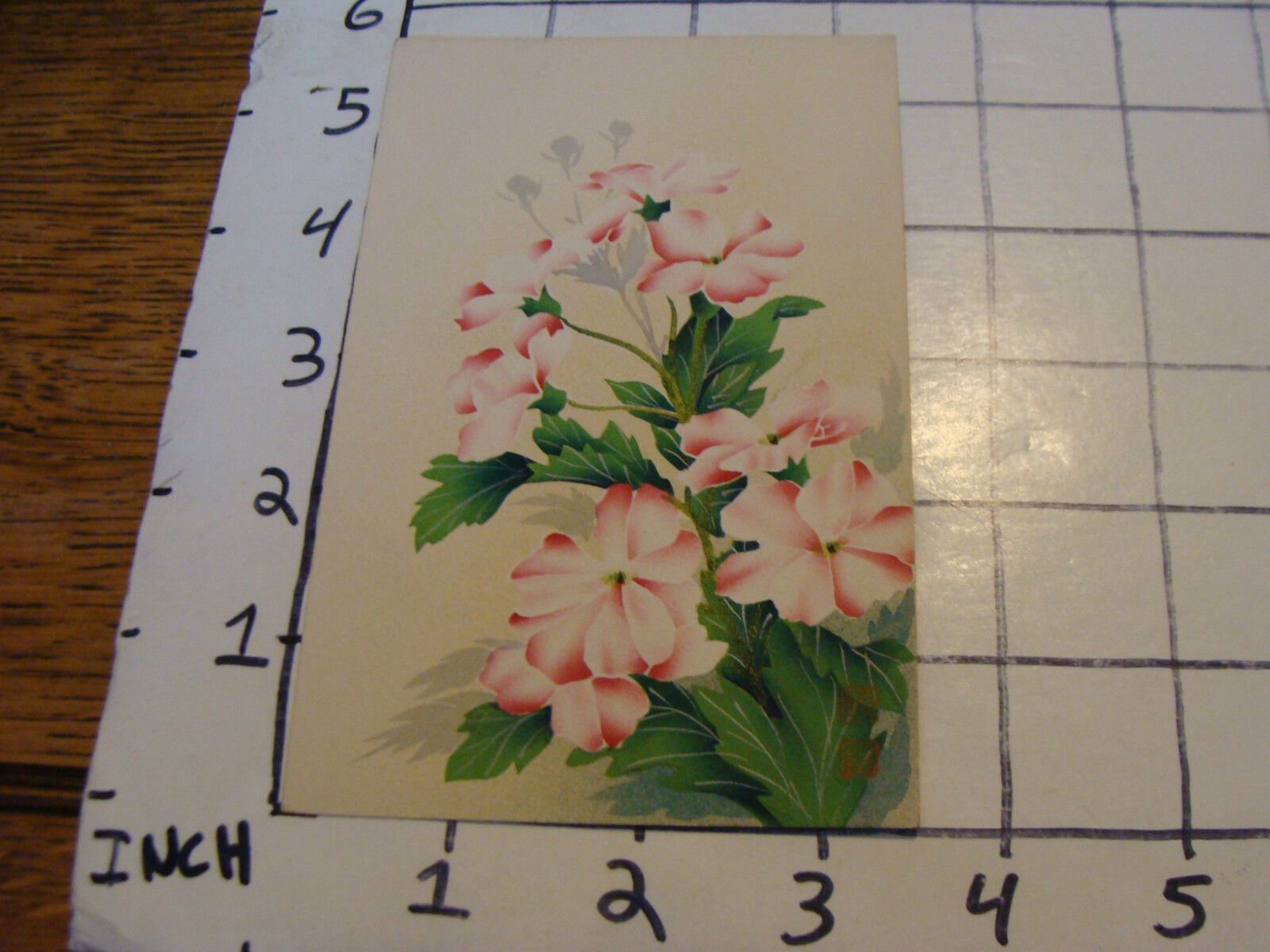 Vintage Unused Carte Postale Japanes Art: floral #2 beautiful card undated