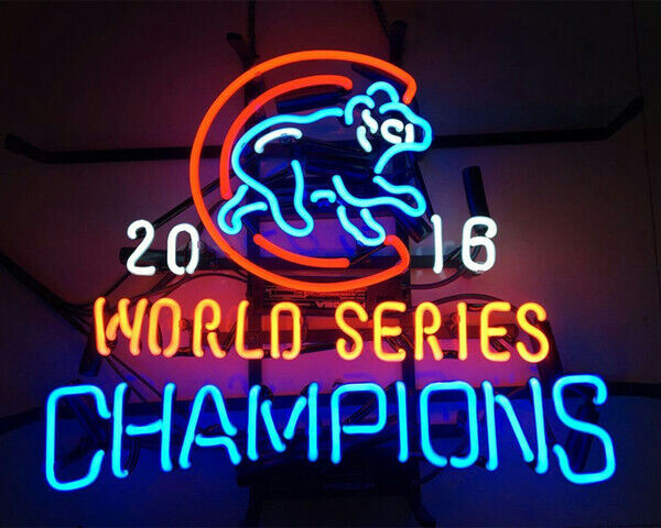New Chicago Cubs 2016 World Series Champions Neon Light Sign Lamp 20\
