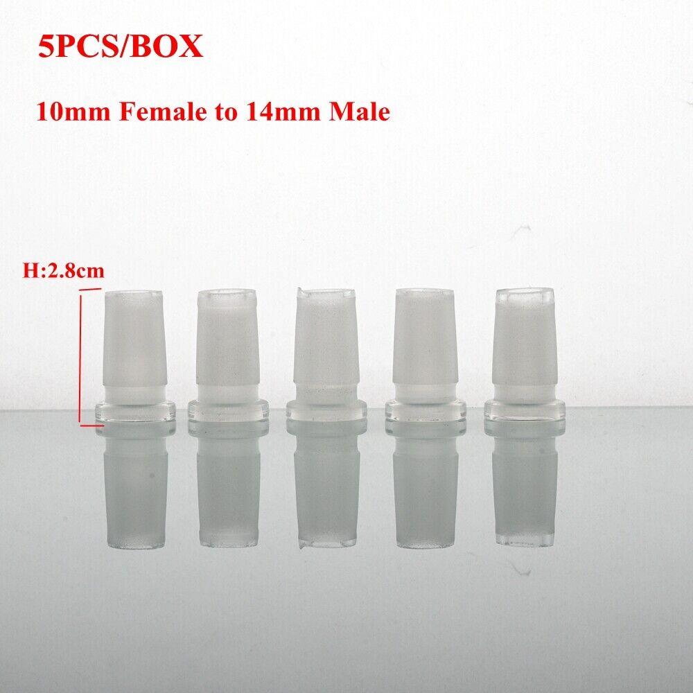 5pcs/10mm Female To 14mm Male/Glass Water Pipe Adapter Fit For Smoking Adapters