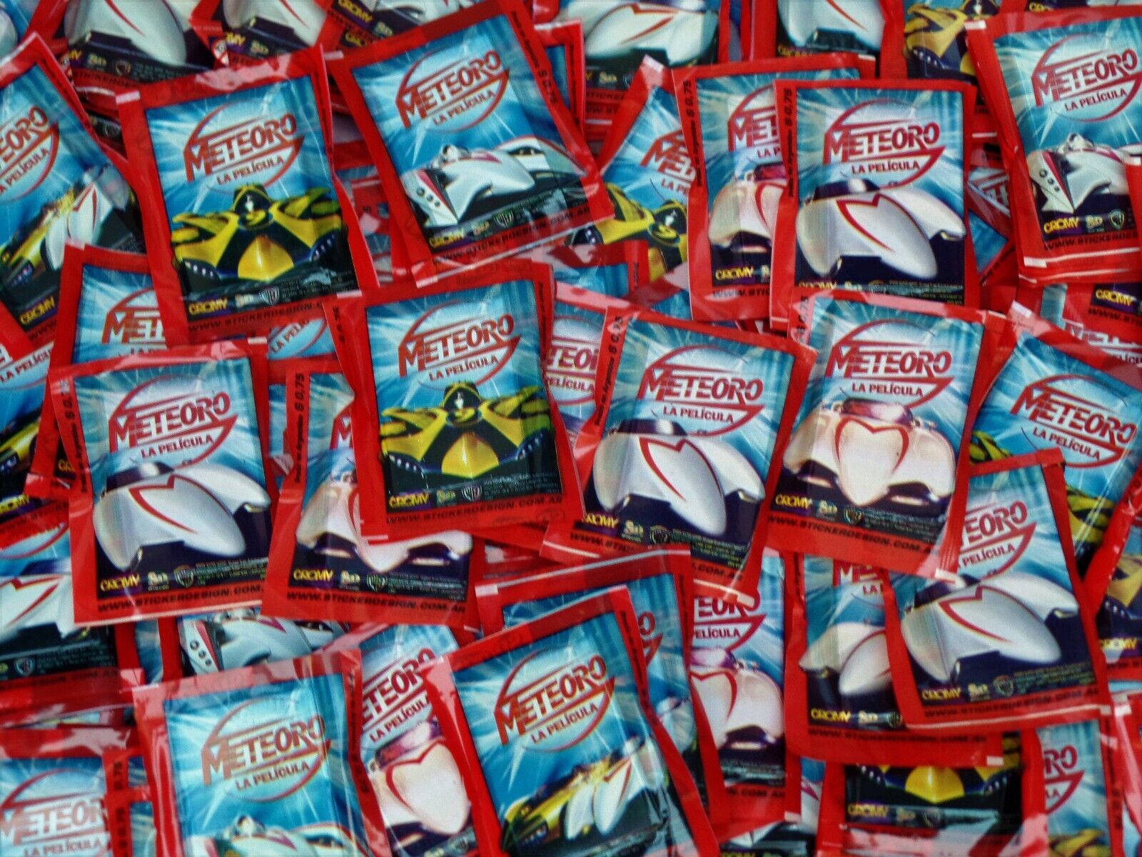 Speed Racer Movie 2008 Vintage S. Cards 300 packs (1500 Sticker cards). .