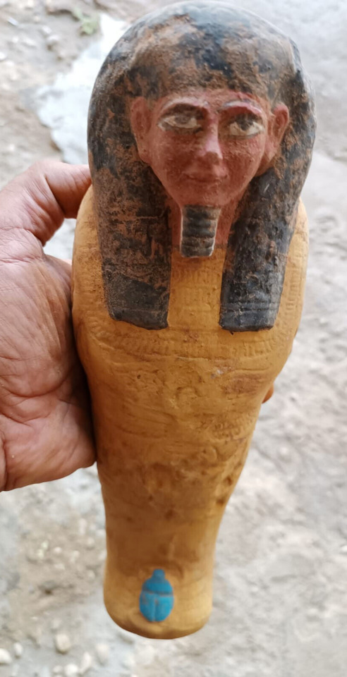 Rare Ancient Egyptian Antiques Egyptian Mummy Coffin with Hieroglyphics BC